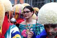 Martes 15 de enero del 2019. Chiapa de Corzo. Durante el inicio del recorrido de los Parachicos esta mañana