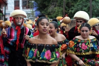 Martes 15 de enero del 2019. Chiapa de Corzo. Durante el inicio del recorrido de los Parachicos esta mañana
