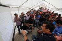 Martes 21 de julio del 2015. Tuxtla Gutiérrez. Paco Rojas Toledo en conferencia de prensa esta mañana en las instalaciones del IEPC municipal.
