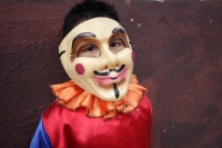 Lunes 2e de septiembre del 2014. San Cristóbal de las Casas. Los personajes y danzantes se encuentran en el Llamado de los Festejos de la Señora de la Merced.