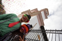 Lunes 2e de septiembre del 2014. San Cristóbal de las Casas. Los personajes y danzantes se encuentran en el Llamado de los Festejos de la Señora de la Merced.