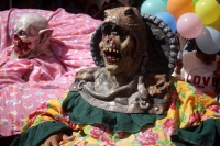 Jueves 22 de septiembre del 2016. San Cristóbal de las Casas. Los pintorescos personajes que en procesión acompañan a la virgen de la Merced por las calles durante el anuncio de las fiestas patronales llenado de colorido  esta colonial ciudad del sureste 
