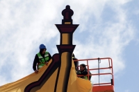 Domingo 7 de febrero del 2016. San Cristóbal de las Casas. Las Instalaciones del Cedem (Centro Deportivo Municipal) días antes de la visita de Su Santidad Francisco a esta ciudad del sureste de México donde dirigirá la liturgia a las familias indígenas de