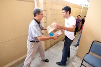 Miércoles 6 de junio del 2012. Tuxtla Gutiérrez, Chiapas. La paquetería electoral para las próximas elecciones estatales en Chiapas, llega este medio día a las instalaciones del IX distrito electoral en la ciudad de Tuxtla Gutiérrez.