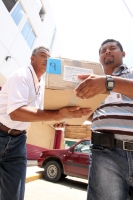 Miércoles 6 de junio del 2012. Tuxtla Gutiérrez, Chiapas. La paquetería electoral para las próximas elecciones estatales en Chiapas, llega este medio día a las instalaciones del IX distrito electoral en la ciudad de Tuxtla Gutiérrez.