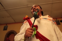 Domingo 24 de diciembre del 2017. Tuxtla Gutiérrez. La danza de los pastores es realizada de manera ceremonial por las familias de la comunidad Zoque acompañando el Nacimiento o Belén...