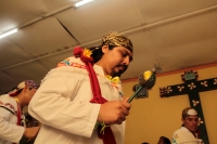 Domingo 24 de diciembre del 2017. Tuxtla Gutiérrez. La danza de los pastores es realizada de manera ceremonial por las familias de la comunidad Zoque acompañando el Nacimiento o Belén...