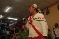 Domingo 24 de diciembre del 2017. Tuxtla Gutiérrez. La danza de los pastores es realizada de manera ceremonial por las familias de la comunidad Zoque acompañando el Nacimiento o Belén...