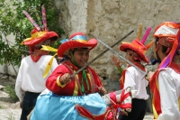 Lunes 11 de julio. Jóvenes copainaltecos realizan la presentación de las danzas tradicionales de la comunidad durante el evento de Patrimonito 2011 organizado por el Comité Raíces de mi Pueblo y el comité del Servicio Voluntario Internacional de la Unesco
