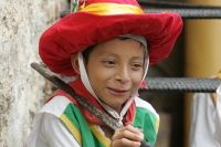 Lunes 11 de julio. Jóvenes copainaltecos realizan la presentación de las danzas tradicionales de la comunidad durante el evento de Patrimonito 2011 organizado por el Comité Raíces de mi Pueblo y el comité del Servicio Voluntario Internacional de la Unesco