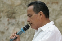 Lunes 11 de julio. Jóvenes copainaltecos realizan la presentación de las danzas tradicionales de la comunidad durante el evento de Patrimonito 2011 organizado por el Comité Raíces de mi Pueblo y el comité del Servicio Voluntario Internacional de la Unesco