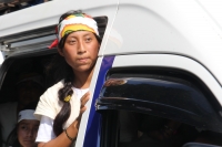 Jueves 8 de diciembre del 2016. Tuxtla Gutiérrez. Los diferentes grupos de peregrinos entrando a la ciudad.