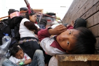 Domingo 10 de diciembre del 2017. Tuxtla Gutiérrez. Los peregrinos de las comunidades indí­genas se preparan para pernoctar para continuar el recorrido a las diferentes iglesias y ermitas de la Virgen de Guadalup