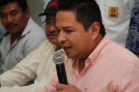 Jueves 30 de julio del 2015. Tuxtla Gutiérrez. Representantes del PRD en Chiapas se manifiestan sobre el resultado de las elecciones locales en este estado del sureste de México y hablan sobre el caso de los videos donde el aspirante del PAN Paco Rojas To