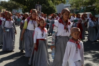 Miércoles 12 de diciembre del 2108. Tuxtla Gutiérrez. Los grupos peregrinos de la región Frailesca de Chiapas presentan el mayor número de feligreses dentro de las peregrinaciones que este medio dí­a a visitar a la Virgen de Guadalupe