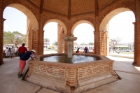 Martes 29 de marzo del 2016. Chiapa de Corzo. Horario de Verano; El camino del sol en la arquitectura chiapaneca. La estructura de la Fuente Mudejar de Chiapa de Corzo acompaña el paso del sol en los diferentes puntos altos de sus torreones y cúpula marca