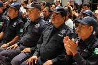 Martes 11 de septiembre del 2018. Tuxtla Gutiérrez. Elementos de las corporaciones policiacas de la capital del estado de Chiapas reciben diploma y reconocimiento por participar en el diplomado sobre ««Derechos de la Mujer y Seguridad Pública, Taller d
