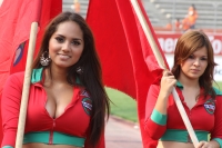 Sábado 30 de abril. Lo mejor por más en el estadio Zoque siguen siendo las porristas que engalan con su belleza y su sonrisa cada fin de semana de fut bol.
