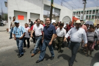 Militantes del PRI, marchan por la Calle Central para protestar ante la cúpula nacional para exigir la renuncia de Arely Madrid de la dirigencia estatal, posteriormente llegaron al edificio de Santo Domingo para tomar las instalaciones de este partido y d