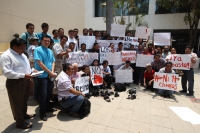 Viernes 3 de mayo del 2012. Protestan periodistas chiapanecos.