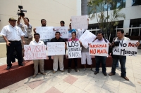 Viernes 3 de mayo del 2012. Protestan periodistas chiapanecos.