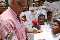 Viernes 3 de mayo del 2012. Protestan periodistas chiapanecos.