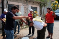 Miércoles 25 de abril del 2018. Tuxtla Gutiérrez. Dentro de los rituales dentro de los Usos y Costumbres de la Comunidad Zoque la ceremonia de La Pasada de Flor representa la obligación del servicio hacia las tradiciones en el tiempo que sea nombrado e