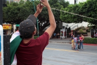 Jueves 13 de febrero del 2020. Tuxtla Gutiérrez. Continúan las protestas de maestros en el primer cuadro de la ciudad