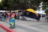 Jueves 13 de febrero del 2020. Tuxtla Gutiérrez. Continúan las protestas de maestros en el primer cuadro de la ciudad