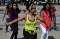 Viernes 7 de noviembre del 2014. Tuxtla Gutiérrez. Los estudiantes chiapanecos inician esta tarde Las Jornadas de Protestas Alternativas proponiendo respeto y actividades culturales para manifestar apoyo a los estudiantes de Ayotzinapa cantando el Himno a