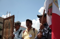 Martes 20 de agosto del 2019. Tuxtla Gutiérrez. La caravana del Movimiento en Defensa de la Vida y el Territorio llega este medio día a la Plaza Central donde protestan las diferentes organizaciones sociales que conforman esta agrupación