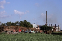 Martes 8 de febrero. Las labores de limpia de los terrenos de cultivo para la caña de azúcar en San Francisco Pujiltic se llevan a cabo por trabajadores eventuales entre los que se pueden observar indígenas de los altos, campesinos migrantes de Centro-Amé