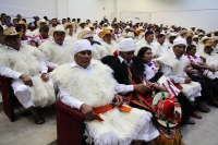 Jueves 23 de noviembre del 2017. Tuxtla Gutiérrez. Indí­gena Tsotsiles asisten este medio dí­a al Congreso Local en espera que se autorice la creación del consejo municipal en Rincón Chamula..