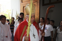 Domingo 17 de abril. La ciudad de Tuxtla Gutiérrez se llena de manifestaciones de fervor religioso en este Domingo de Ramos aun cuando es visible la baja venta de las tradicionales cruces de palma en las principales iglesias de la localidad, mientras que 