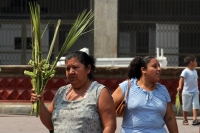 Domingo 17 de abril. La ciudad de Tuxtla Gutiérrez se llena de manifestaciones de fervor religioso en este Domingo de Ramos aun cuando es visible la baja venta de las tradicionales cruces de palma en las principales iglesias de la localidad, mientras que 
