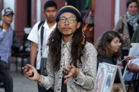 Domingo 25 de enero del 2015. San Cristóbal de las Casas. El rap urbano reúne en el andador turístico a sus representantes de Japón y de Sancris esta tarde.