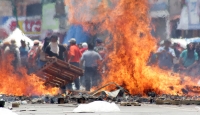 Miércoles 25 de mayo del 2016. Tuxtla Gutiérrez. Enfrentamiento entre el movimiento magisterial y elementos policiacos dura varias horas a lo largo de las avenidas principales de la capital del estado de Chiapas.