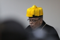 Jueves 4 de diciembre del 2014. Tuxtla Gutiérrez. Carlos Eugenio Ruiz Hernández dentro de la polémica asume esta mañana la rectoría de la Universidad.