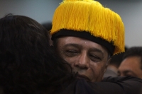 Jueves 4 de diciembre del 2014. Tuxtla Gutiérrez. Carlos Eugenio Ruiz Hernández dentro de la polémica asume esta mañana la rectoría de la Universidad.