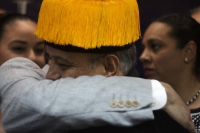 Jueves 4 de diciembre del 2014. Tuxtla Gutiérrez. Carlos Eugenio Ruiz Hernández dentro de la polémica asume esta mañana la rectoría de la Universidad.