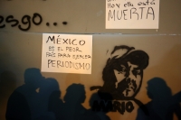 20220125. Tuxtla G. Durante la Jornada Nacional de Protesta por la Muerte de Periodistas.