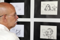 Sábado 10 de junio del 2017. Tuxtla Gutiérrez. Retratos. Durante la presentación de Pepe Reveles y  la inauguración de caricaturas dentro del aniversario del proyecto Código Sur de Sergio Melgar.