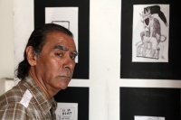 Sábado 10 de junio del 2017. Tuxtla Gutiérrez. Retratos. Durante la presentación de Pepe Reveles y  la inauguración de caricaturas dentro del aniversario del proyecto Código Sur de Sergio Melgar.