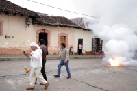 Martes 1 de diciembre del 2020. San Cristóbal de las Casas. Rompimiento de Cuetes en la Iglesia de Guadalupe
