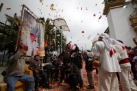 Martes 1 de diciembre del 2020. San Cristóbal de las Casas. Rompimiento de Cuetes en la Iglesia de Guadalupe