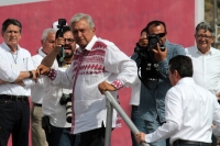 Miércoles 27 de junio del 2018. Tuxtla Gutiérrez. Andrés Manuel López Obrador, candidato a la presidencia de México por la coalición Juntos Haremos Historia de Morena, PT y PES acompaña a los candidatos para los cargos de elección popular federal,