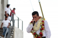 Domingo 8 de julio del 2018. Tuxtla Gutiérrez. Rutilio Escandón Cadenas después de recibir la constancia de mayorÃÂa de votos como Gobernador Electo del Instituto de Elecciones y Participación Ciudadana dirige su mensaje polÃÂtico mensaje a los ciudad Domingo 8 de julio del 2018. Tuxtla Gutiérrez. Rutilio Escandón Cadenas después de recibir la constancia de mayorÃÂa de votos como Gobernador Electo del Instituto de Elecciones y Participación Ciudadana dirige su mensaje polÃÂtico mensaje a los ciudad