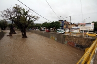 Jueves 9 de agosto del 2012. Tuxtla Gutiérrez, Chiapas. El sistema de Monitoreo de la ciudad, informó que el rio Sabinal alcanzó el 30% de su capacidad pluvial durante la tarde de este jueves.