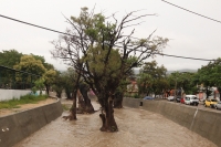 Jueves 9 de agosto del 2012. Tuxtla Gutiérrez, Chiapas. El sistema de Monitoreo de la ciudad, informó que el rio Sabinal alcanzó el 30% de su capacidad pluvial durante la tarde de este jueves.