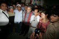 Juan Sabines Guerrero , llega a Arriaga donde acompaña en la salida de la caravana “paso a paso por la paz” donde más de 100 centroamericanos recorren Chiapas hacia la ciudad de Chahuites, Oaxaca donde realizaran un evento por los derechos de los migrante